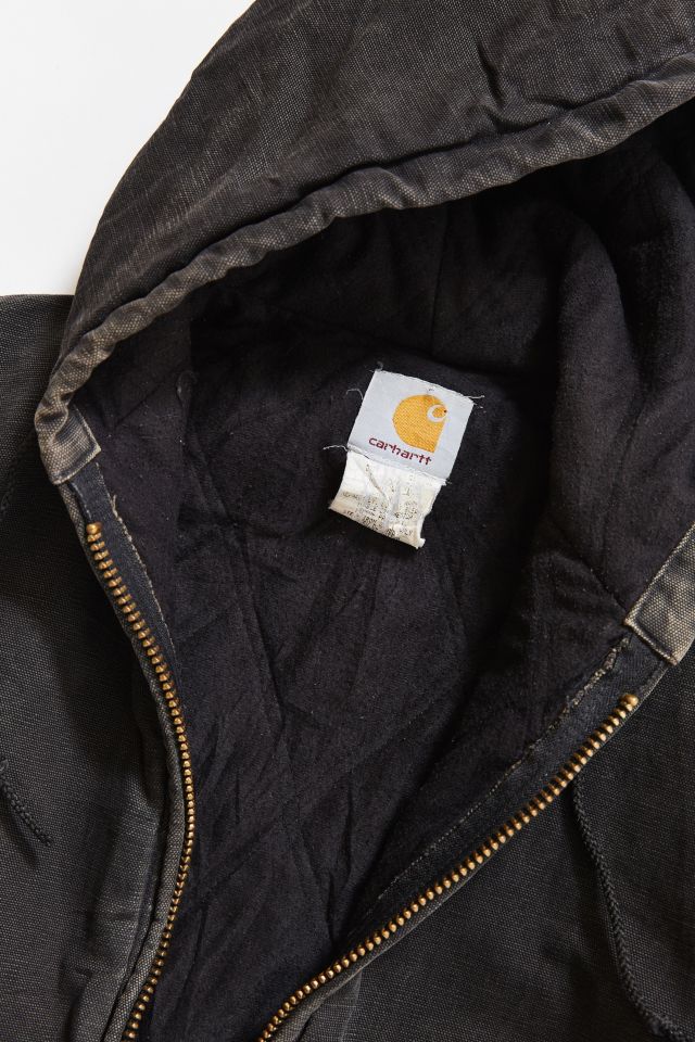 Vintage Carhartt Black Hooded Work Jacket #2