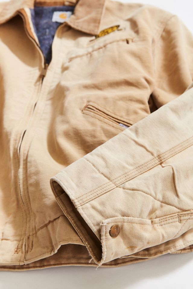Vintage Carhartt Sand Corduroy Collar Work Jacket  #1