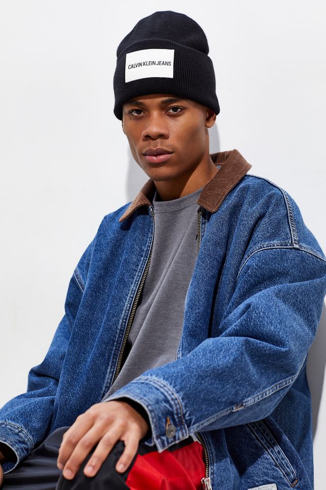 Calvin Klein Jeans Leather Patch Beanie #1