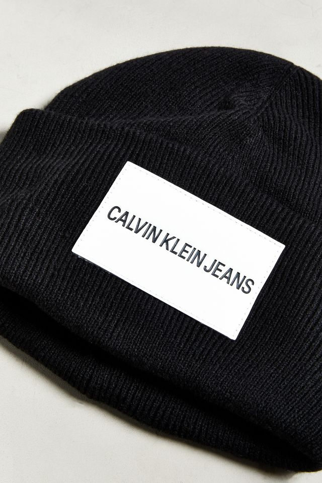 Calvin Klein Jeans Leather Patch Beanie #2
