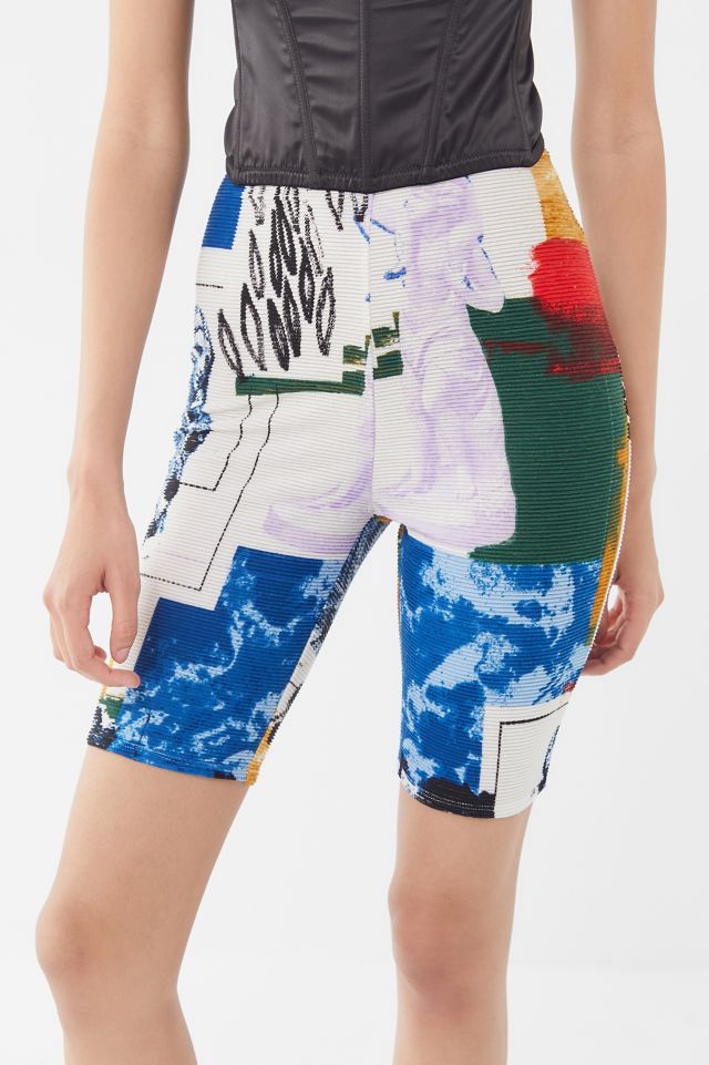 UO When In Rome Printed Ribbed Bike Short #3