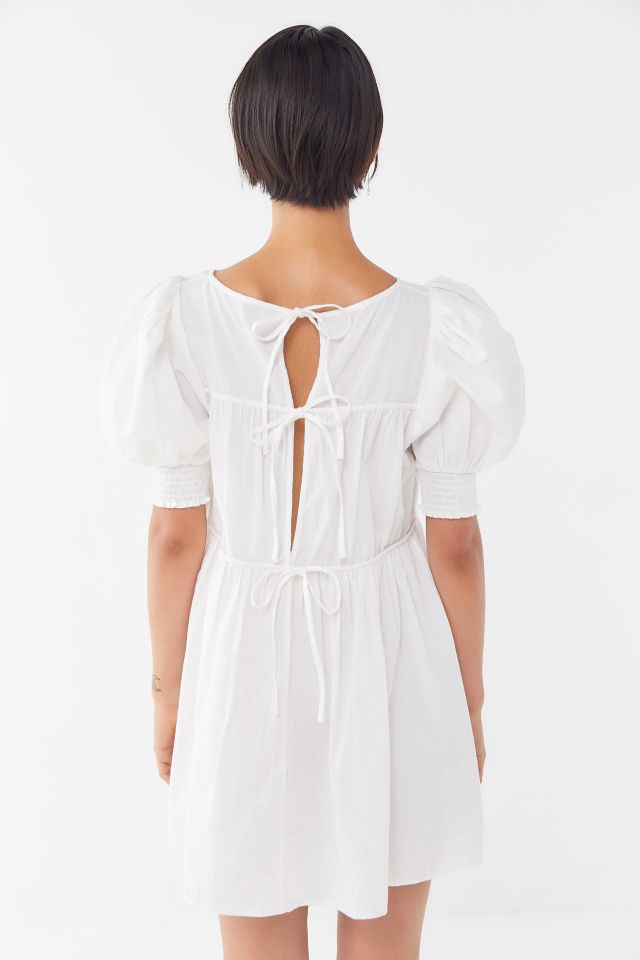 UO Tie-Back Babydoll Mini Dress #2