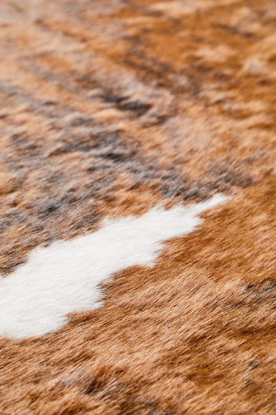 Shaped Faux Animal Hide Rug - Thumbnail 4