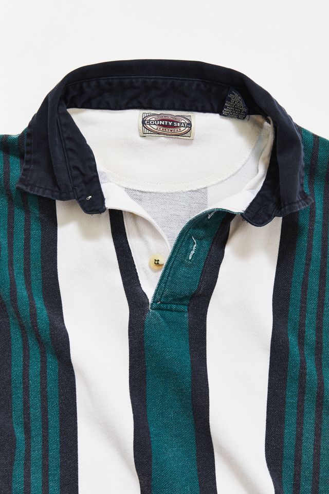 Vintage County Seat Vertical Striped Rugby Shirt | Urban Outfitters
