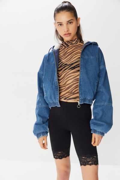 Cropped denim discount jacket urban outfitters