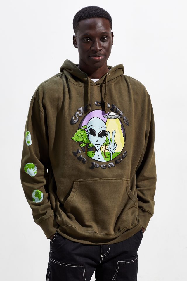 Alien wearing online hoodie