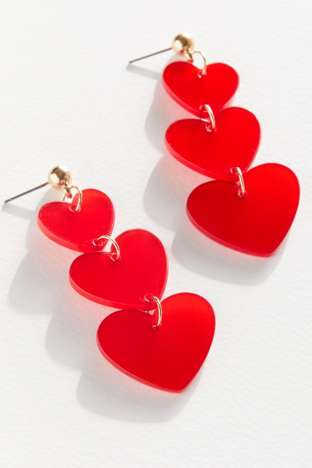 Rory Resin Heart Drop Earring #2