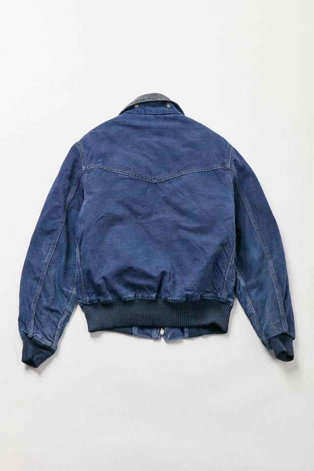 Blouson aviateur vintage en denim Carhartt #2