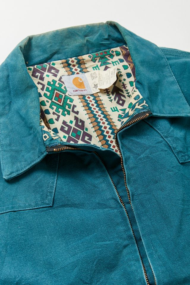 Vintage Carhartt Teal Bomber Jacket #1