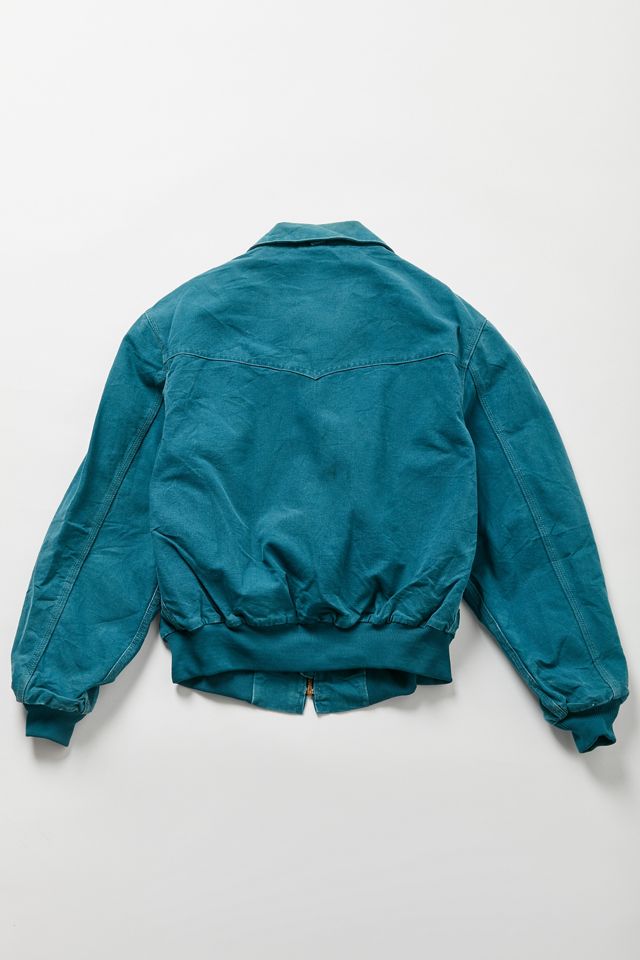 Vintage Carhartt Teal Bomber Jacket #2