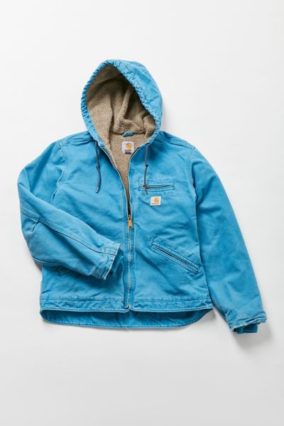 Vintage Carhartt Sky Blue Hooded Jacket