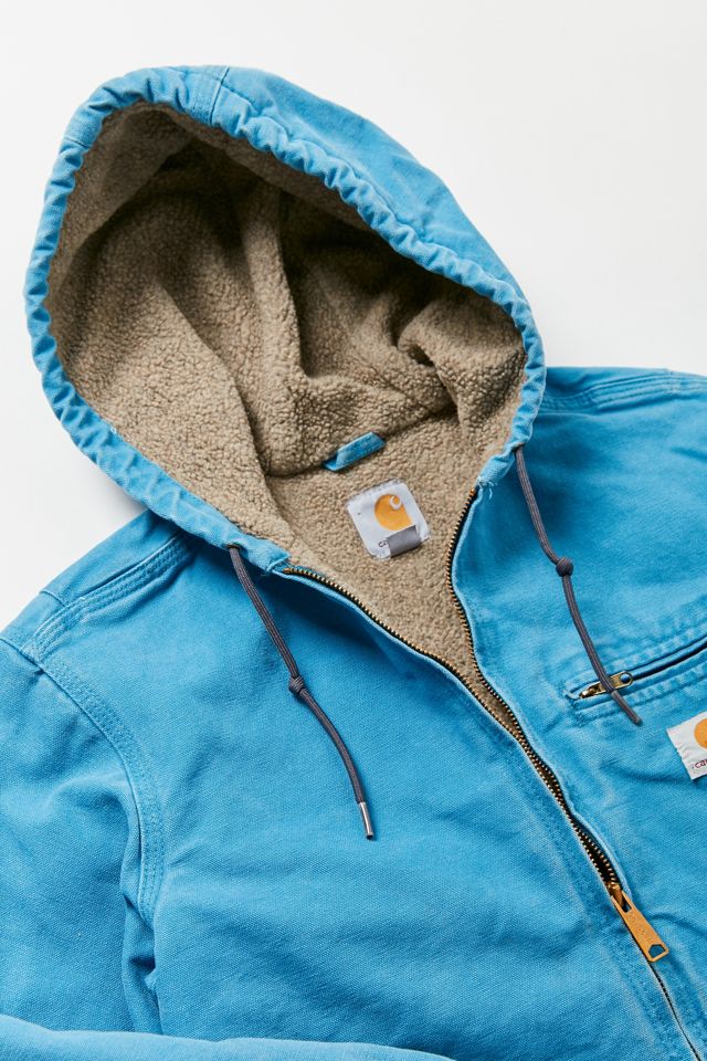 Vintage Carhartt Sky Blue Hooded Jacket | Urban Outfitters