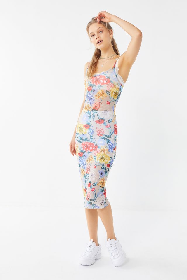 Out From Under Floral Mesh Slip Dress #1