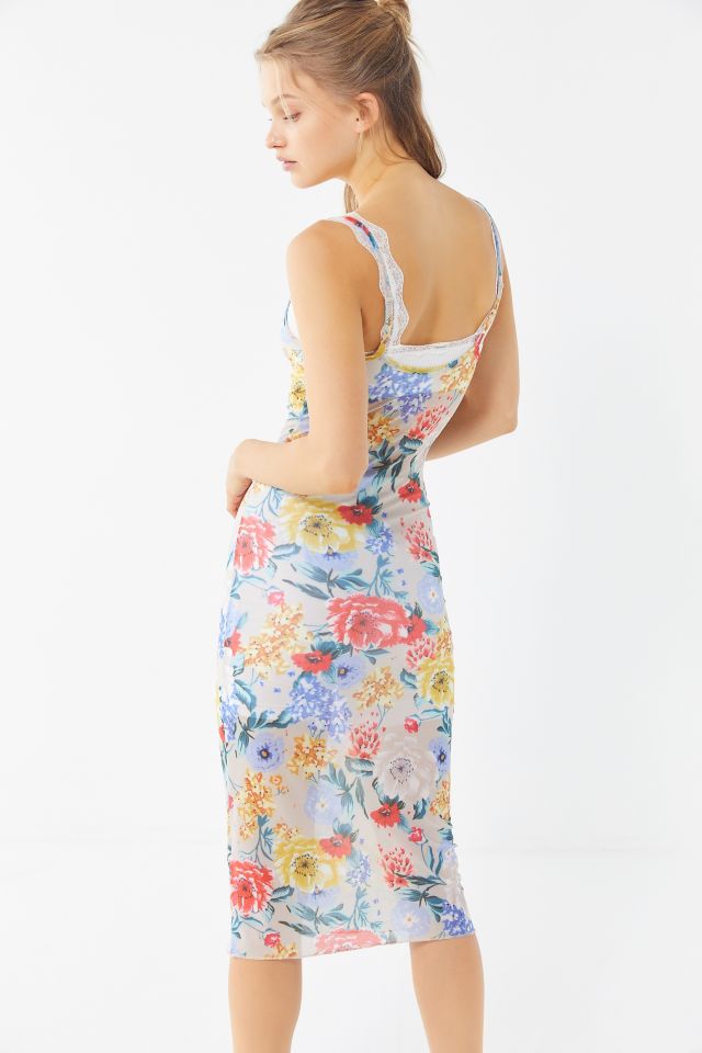 Out From Under Floral Mesh Slip Dress #3