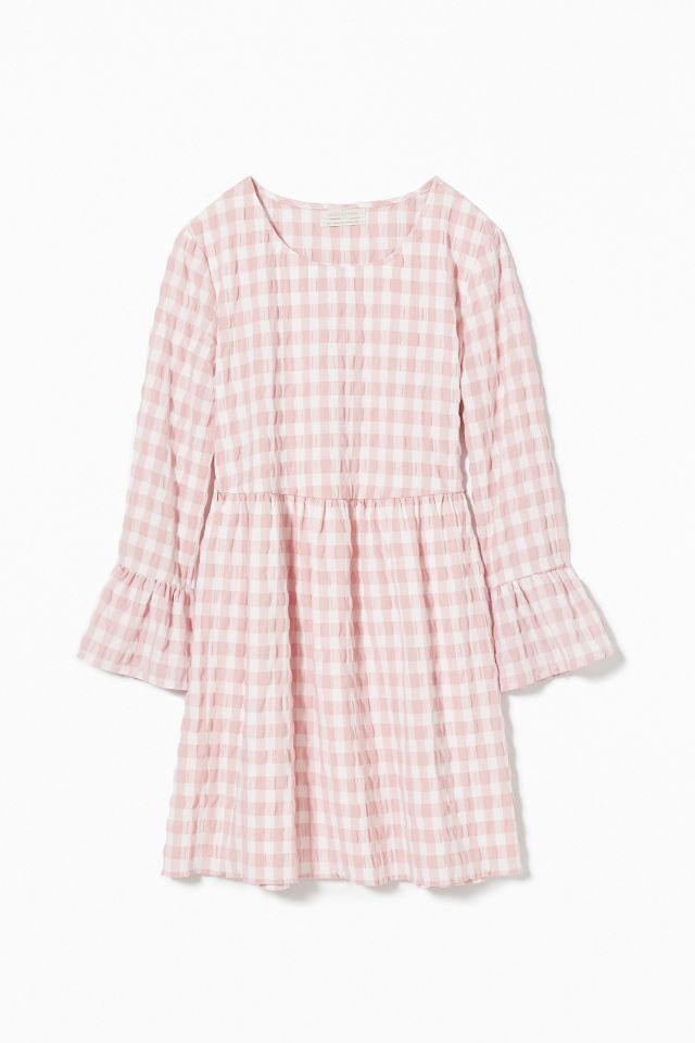 UO Seersucker Long Sleeve Mini Dress #4