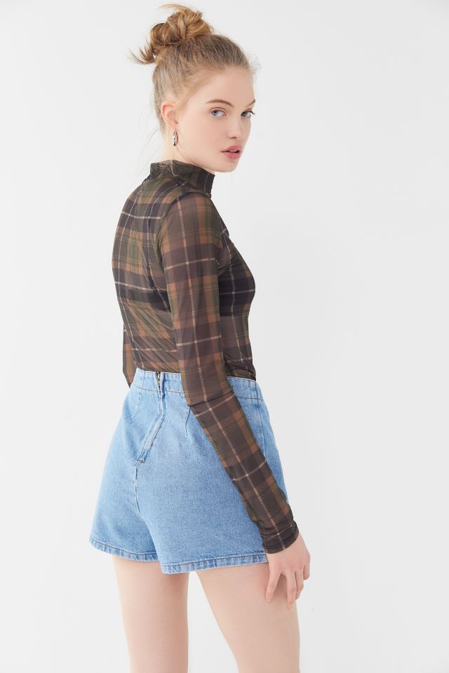Jupe-short à taille haute en denim BDG #1