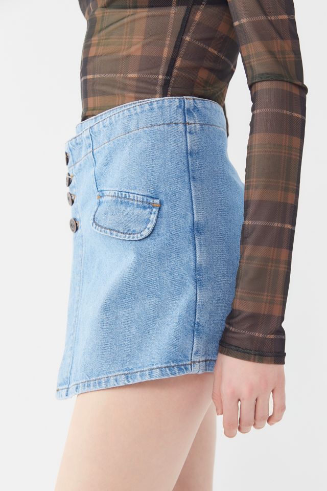 Jupe-short à taille haute en denim BDG #3