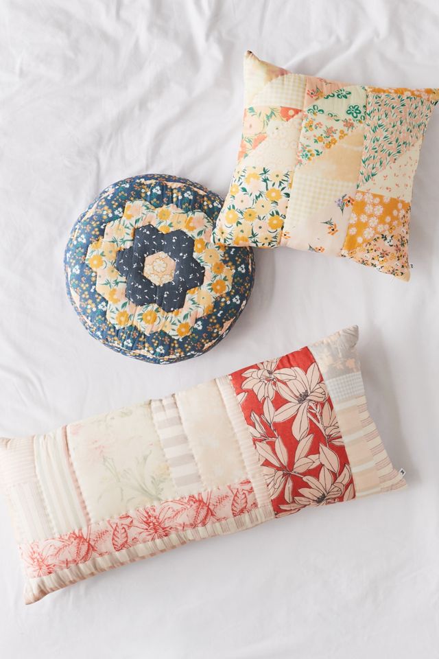 Ames Patchwork Round Throw Pillow #2