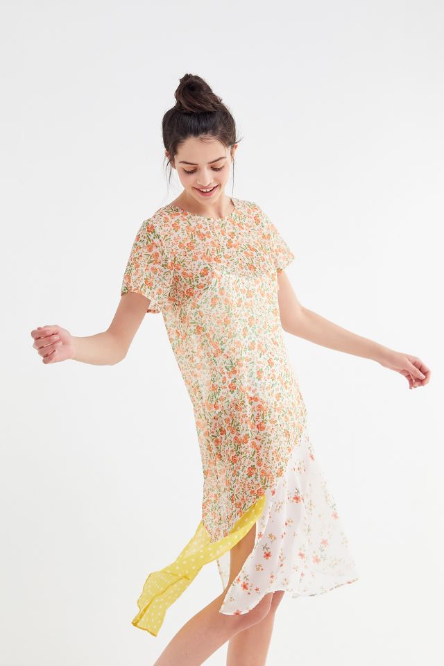 UO Chiffon Floral Mix Midi Dress #3