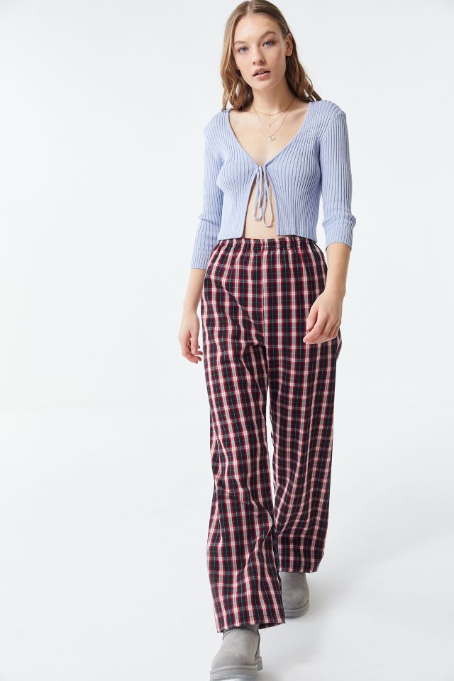 Urban Renewal Remnants Plaid Puddle Pant | Urban Outfitters