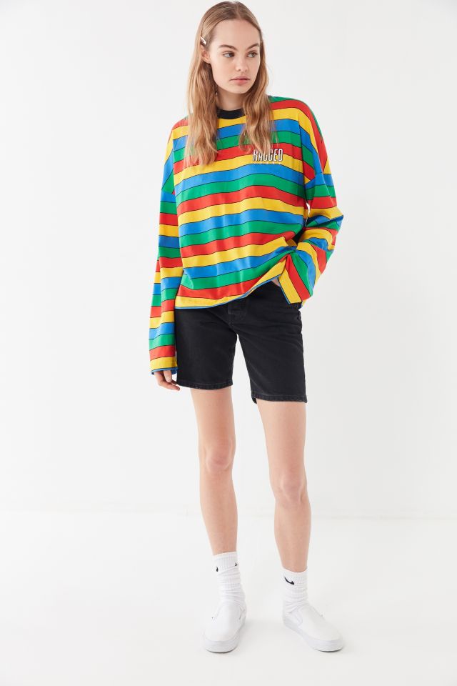The Ragged Priest Rainbow Striped Long Sleeve Tee #1