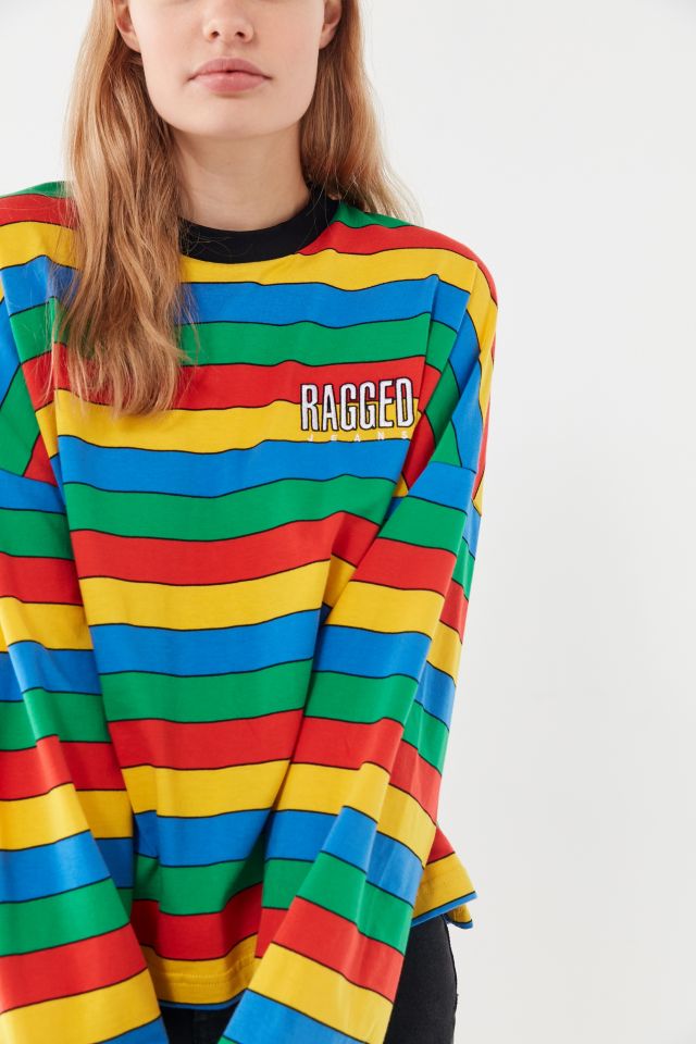 The Ragged Priest Rainbow Striped Long Sleeve Tee #3