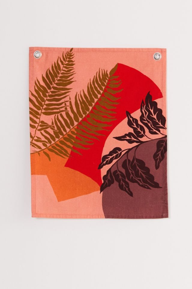 Colorblock Plant Flag Tapestry #1