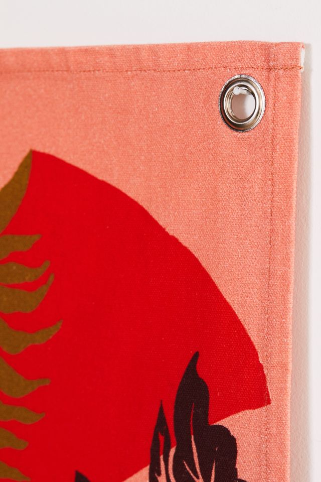 Colorblock Plant Flag Tapestry #2