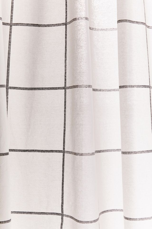 Distressed Check Shower Curtain #1