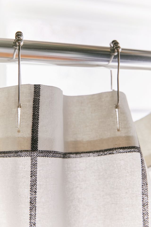 Distressed Check Shower Curtain #2