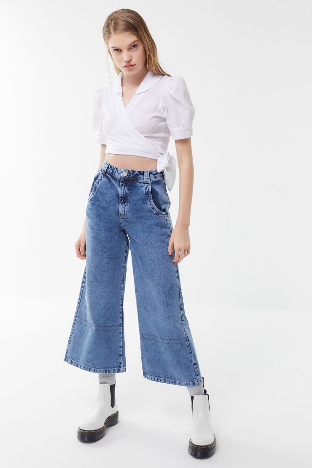 Jean Gaucho à Jambe Large Taille Haute BDG #2