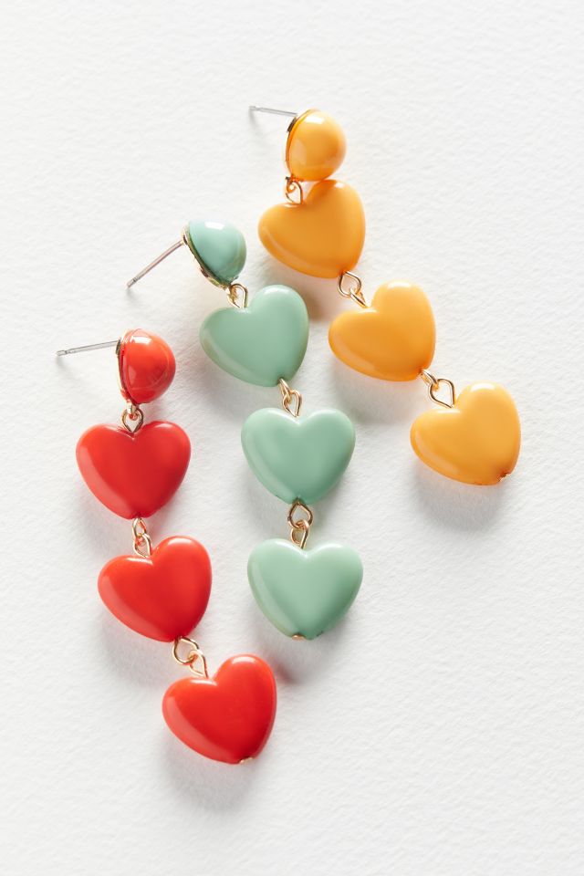 Candy Heart Drop Earring