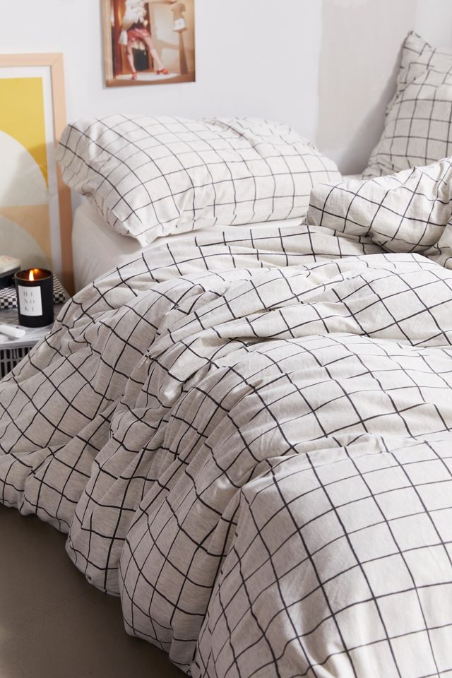 Ryanne Grid Jersey Duvet Cover #2