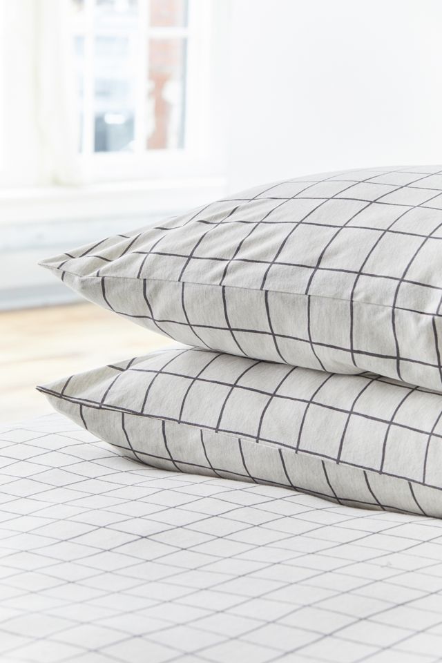 Ryanne Grid Jersey Pillowcase Set #1