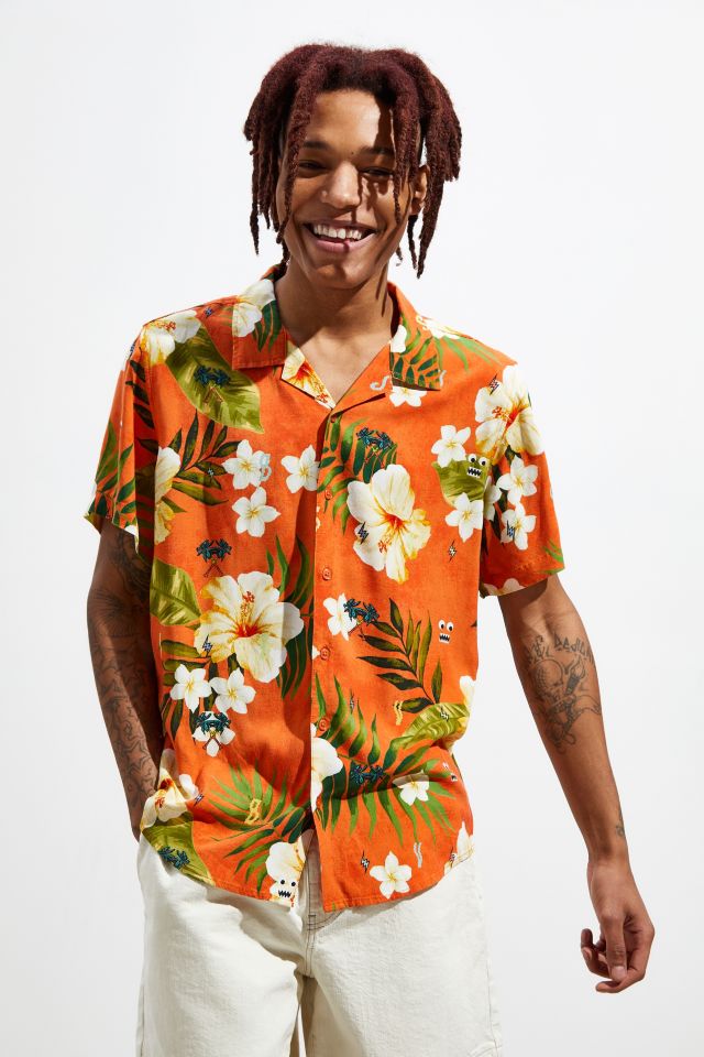 GUESS X J Balvin Rogan Tropical Vibras Short Sleeve Button-Down Shirt ...