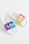 adidas pride adilette slider sandals in white