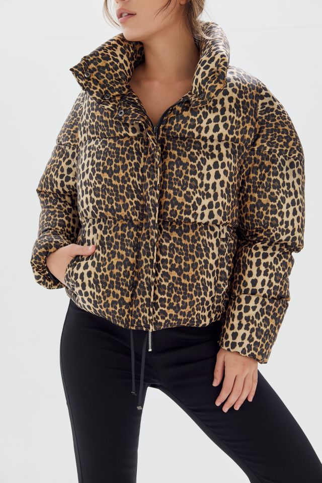 Apparis Paula Leopard Print Puffer Coat #1