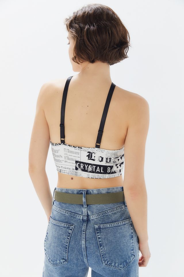 UO Blaire Printed Halter Cropped Top #2