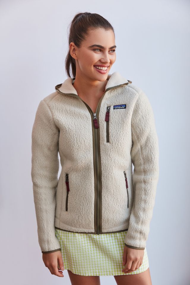 Patagonia women's shearling fleece hooded outlet cardigan