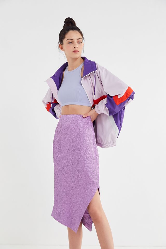 UO Crinkle Asymmetrical Midi Skirt #1