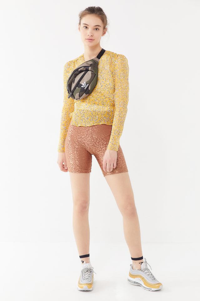 Motel Mesh Leopard Print Bike Short  #1