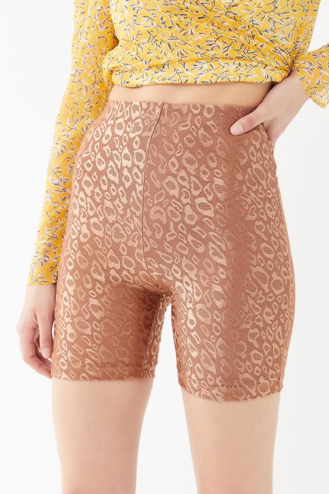 Motel Mesh Leopard Print Bike Short  #3