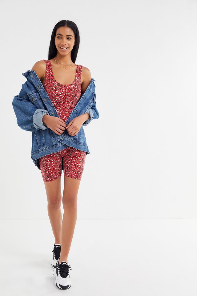 UO Risa Printed Scoop Neck Bodycon Romper #2