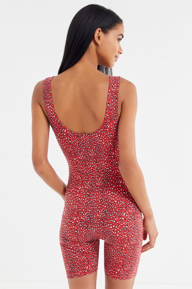 UO Risa Printed Scoop Neck Bodycon Romper #3