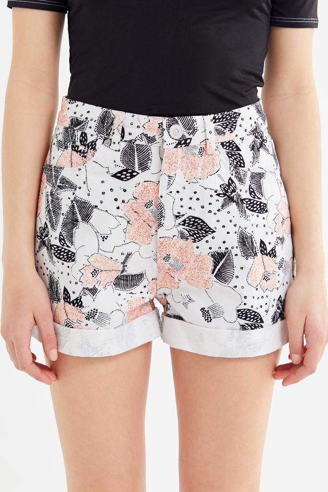 Short style Mom à taille haute BDG – Motif bohémien à fleurs #1