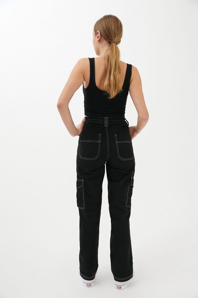 BDG High-Waisted Contrast Stitch Skate Jean – Black #2