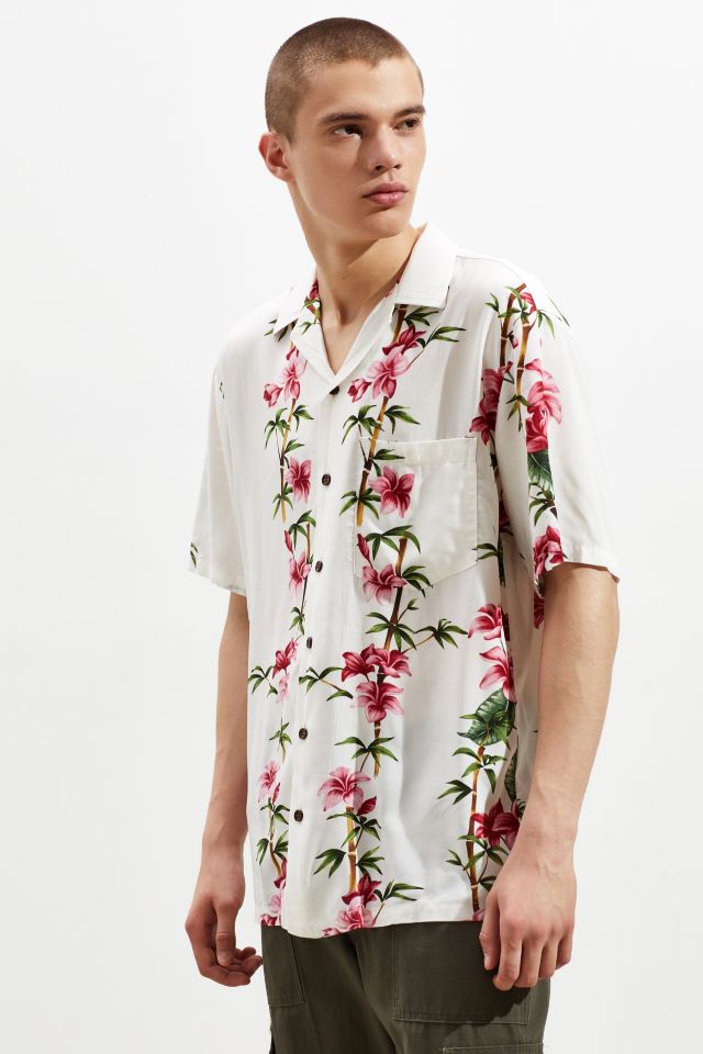 RJC Hawaii Aloha Rayon Short Sleeve Button-Down Shirt