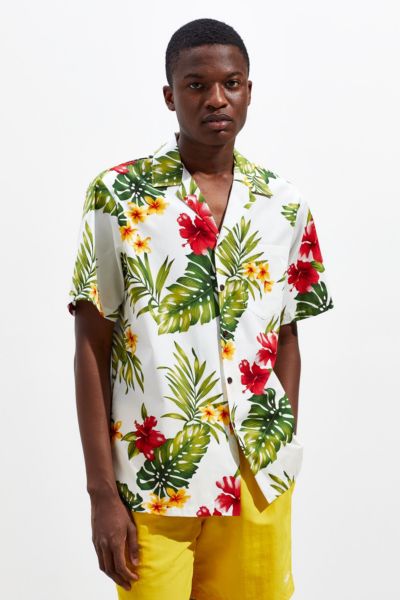 RJC Hawaii Cotton Broadcloth Short Sleeve Button-Down Shirt | Urban ...