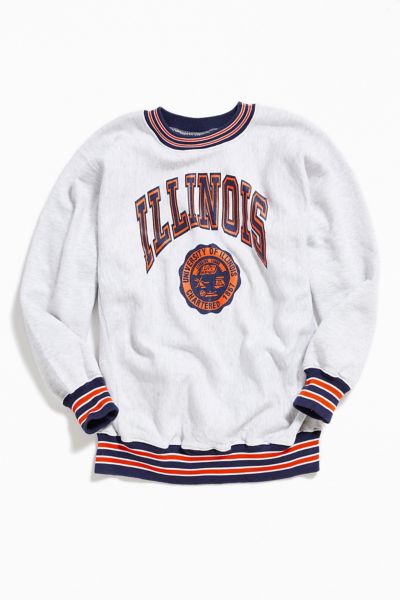 Vintage University Of Illinois Crew Neck Sweatshirt