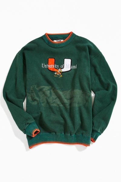 Vintage University Of Miami Crew-Neck Sweatshirt Urban Outfitters Canada